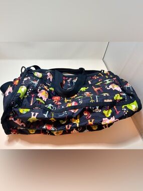 Lesportsac Baby Bag Colorful Zoo Animals Lots of Pockets. New.